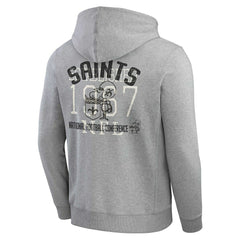 New Orleans Saints Darius Rucker Collection Vintage Stripe Full-Zip Hoodie Heather Gray | Fanatics