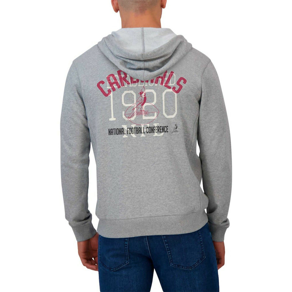 Arizona Cardinals Darius Rucker Collection Vintage Stripe Full-Zip Hoodie Heather Gray | Fanatics