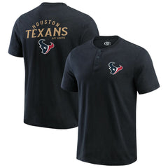 Houston Texans Darius Rucker Collection Washed Henley T-Shirt Black | Fanatics