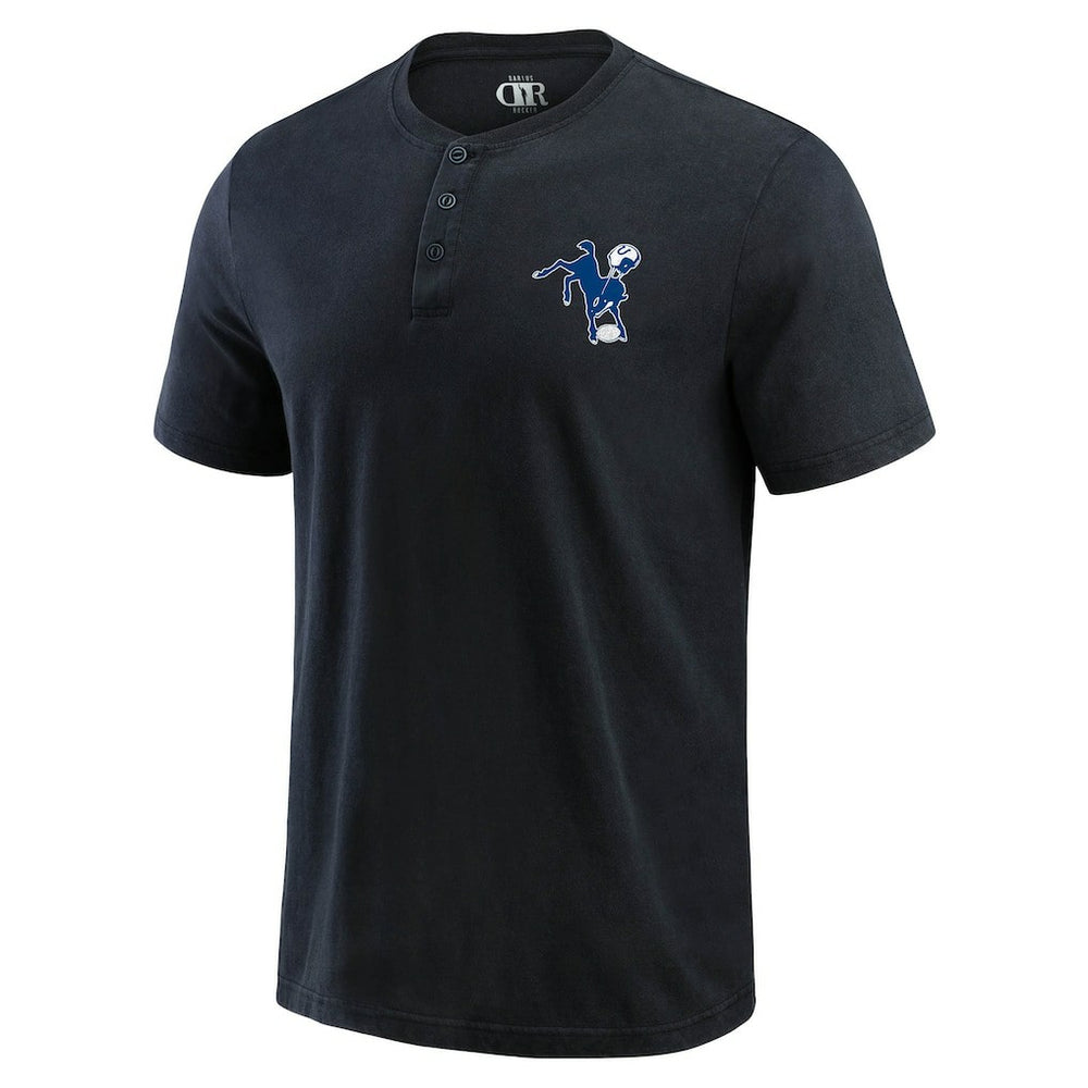 Indianapolis Colts Darius Rucker Collection Washed Henley T-Shirt Black | Fanatics