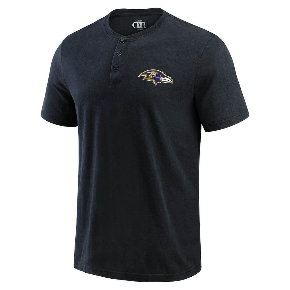 Baltimore Ravens Darius Rucker Collection Washed Henley T-Shirt Black | Fanatics