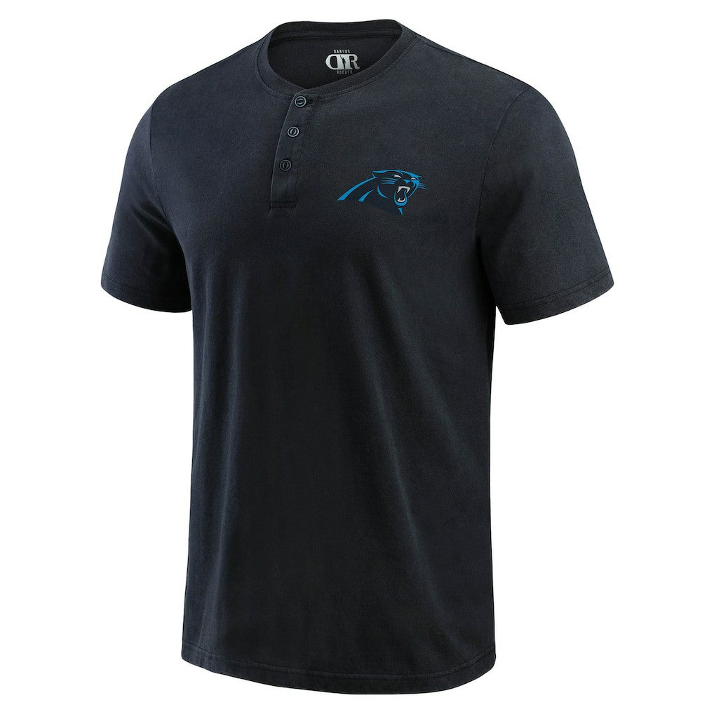 Carolina Panthers Darius Rucker Collection Washed Henley T-Shirt Black | Fanatics