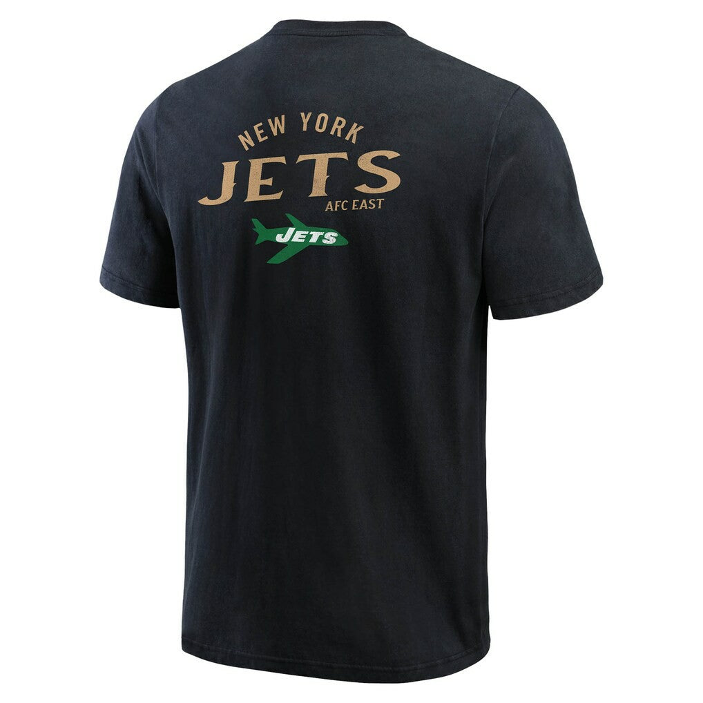 New York Jets Darius Rucker Collection Washed Henley T-Shirt Black | Fanatics