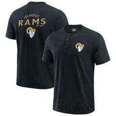 Los Angeles Rams Darius Rucker Collection Washed Henley T-Shirt Black | Fanatics