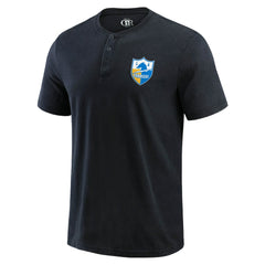 Los Angeles Chargers Darius Rucker Collection Washed Henley T-Shirt Black | Fanatics