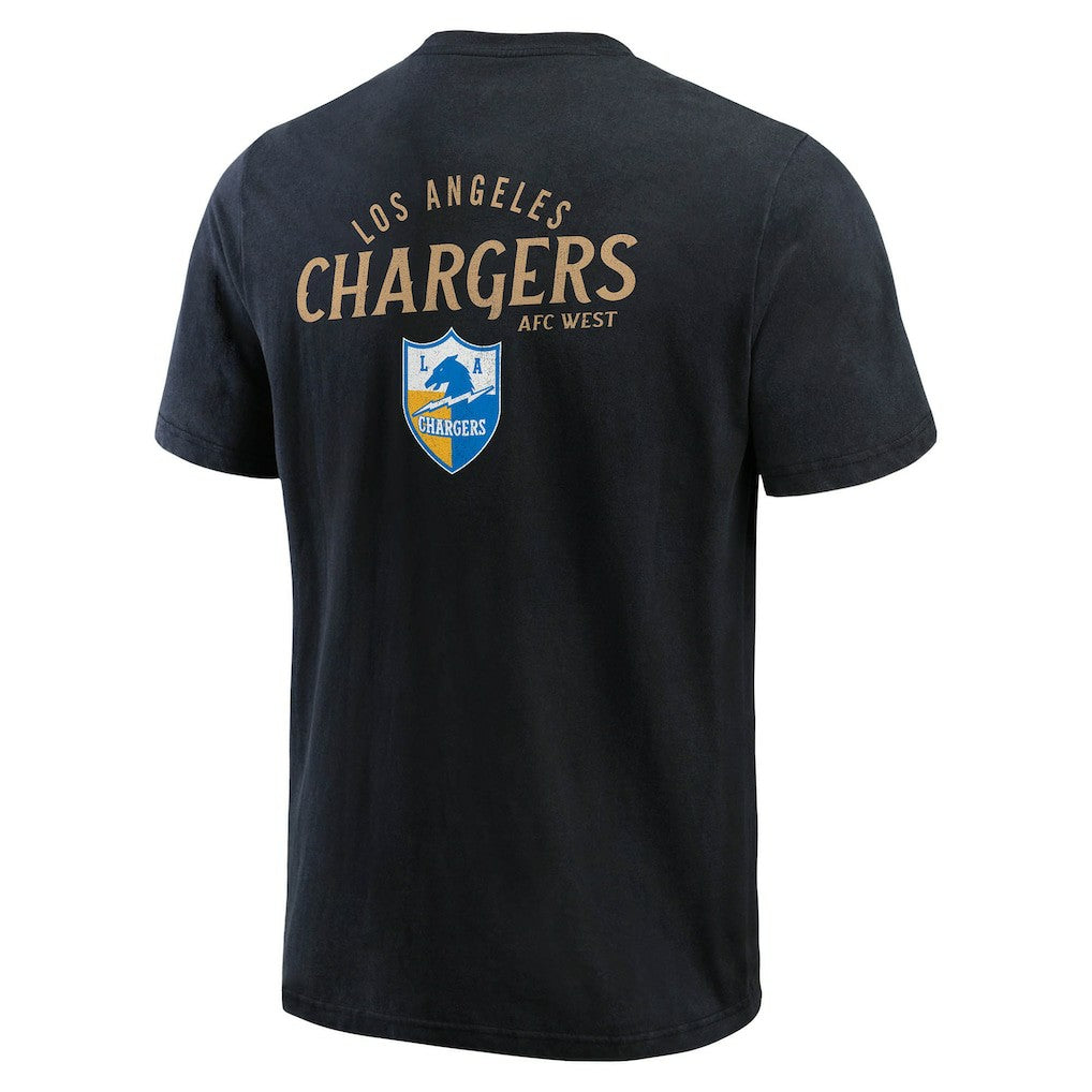 Los Angeles Chargers Darius Rucker Collection Washed Henley T-Shirt Black | Fanatics