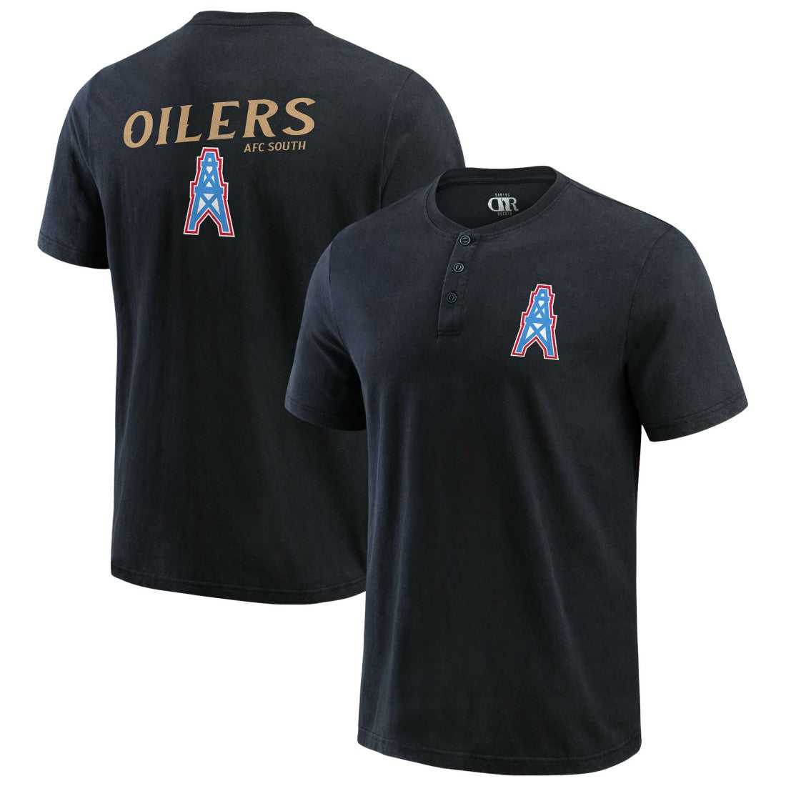 Tennessee Titans Darius Rucker Collection Washed Henley T-Shirt Black | Fanatics