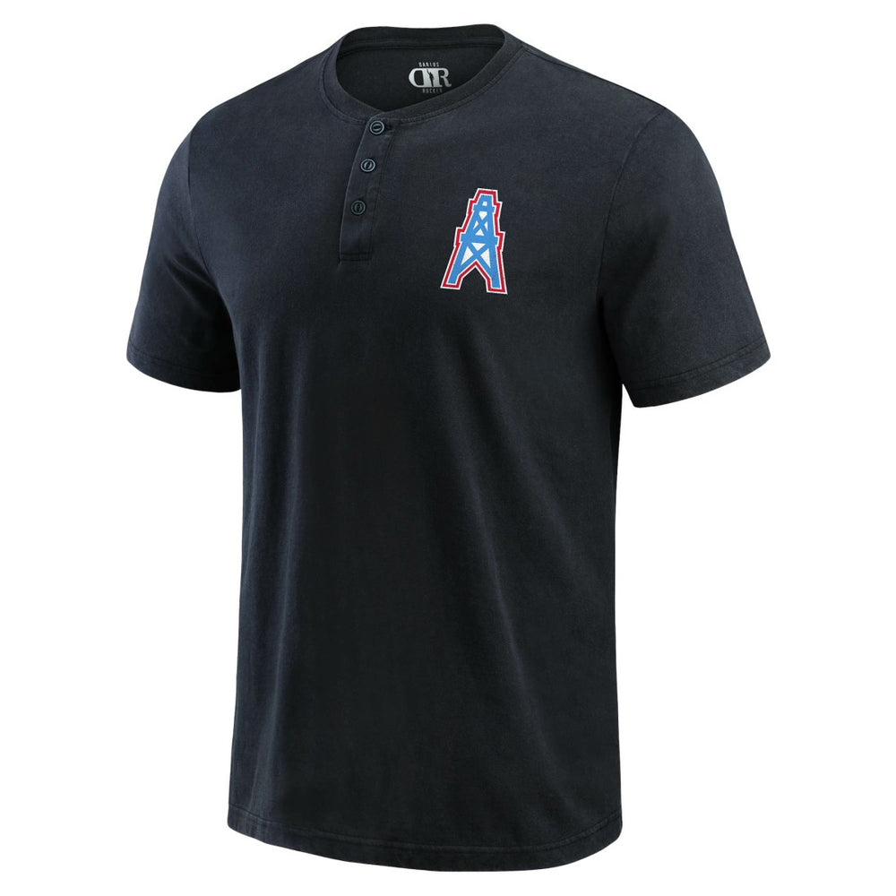 Tennessee Titans Darius Rucker Collection Washed Henley T-Shirt Black | Fanatics