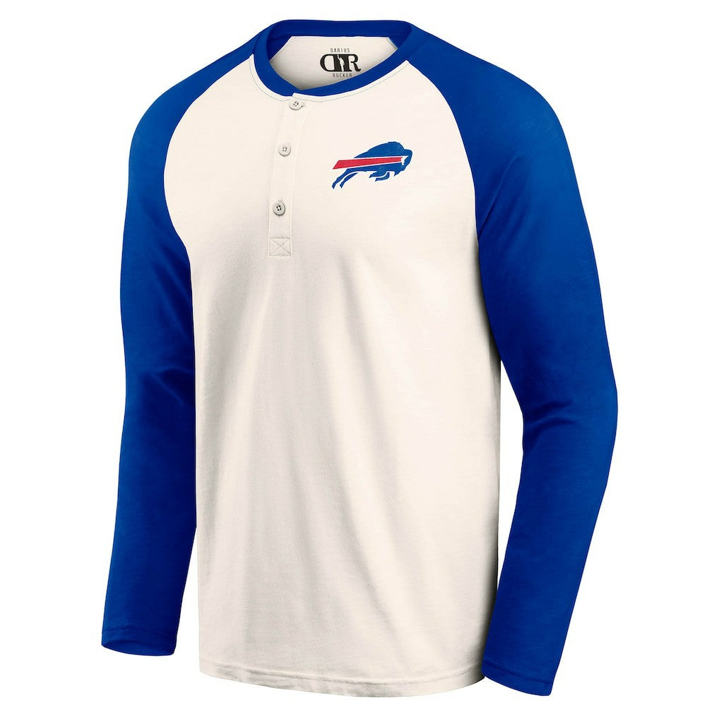 Buffalo Bills Darius Rucker Collection Raglan Henley T-Shirt Cream/Royal | Fanatics
