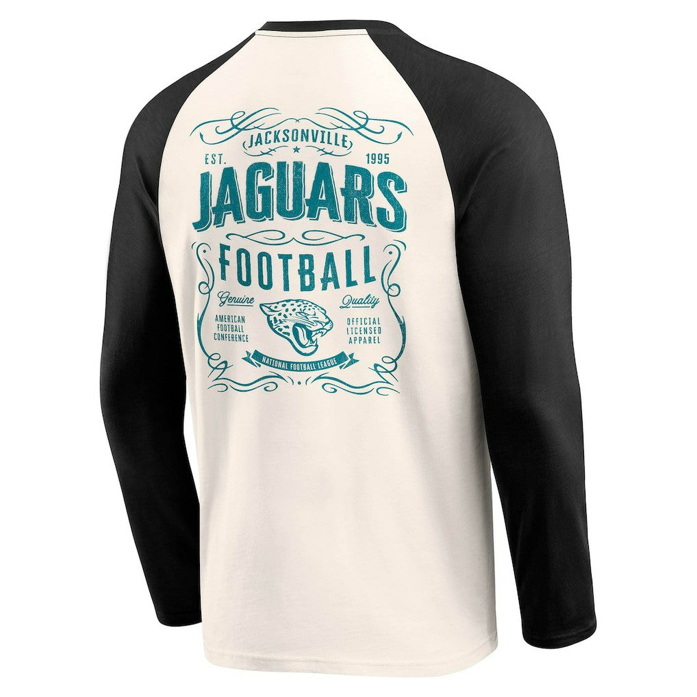 Jacksonville Jaguars Darius Rucker Collection Raglan Henley T-Shirt Cream/Black | Fanatics