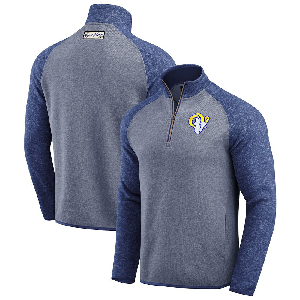 Los Angeles Rams Darius Rucker Collection Tonal Quarter-Zip Jacket Blue | Fanatics