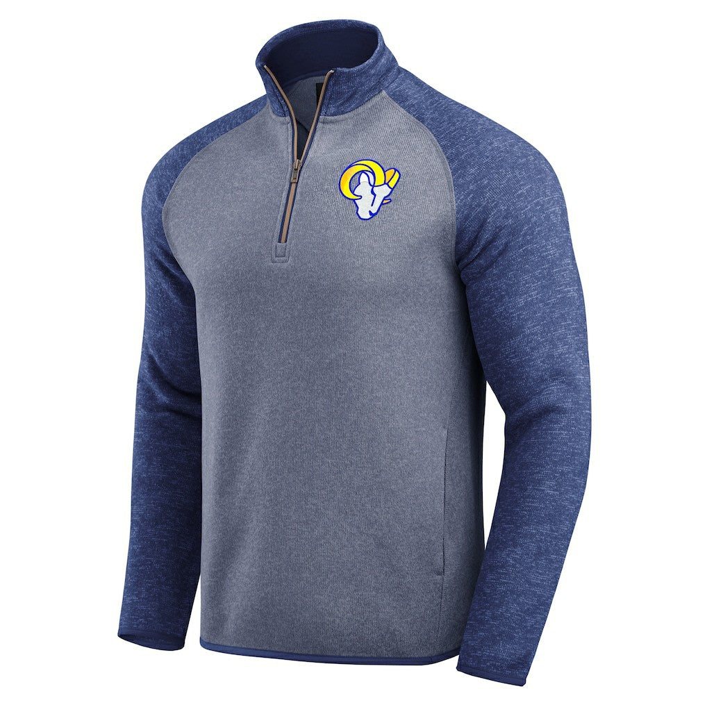 Los Angeles Rams Darius Rucker Collection Tonal Quarter-Zip Jacket Blue | Fanatics