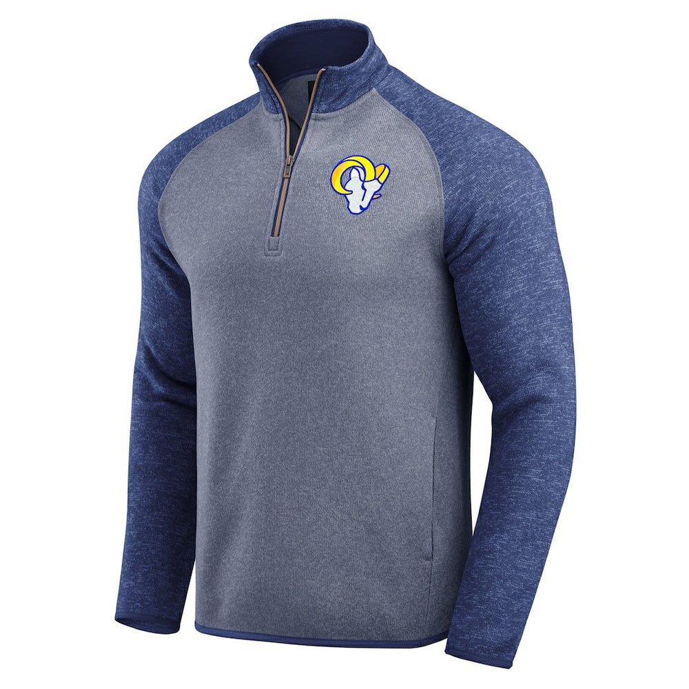 Los Angeles Rams Darius Rucker Collection Tonal Quarter-Zip Jacket Blue | Fanatics