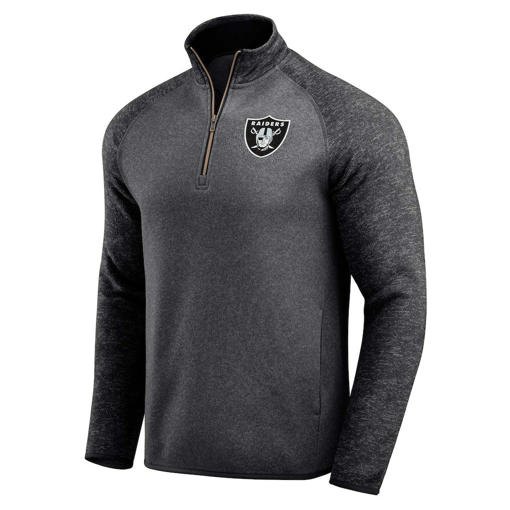 Las Vegas Raiders Darius Rucker Collection Tonal Quarter-Zip Jacket Black | Fanatics