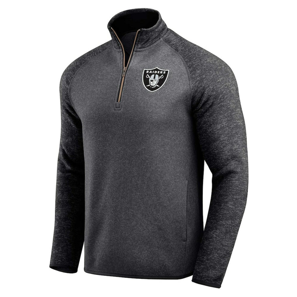 Las Vegas Raiders Darius Rucker Collection Tonal Quarter-Zip Jacket Black | Fanatics