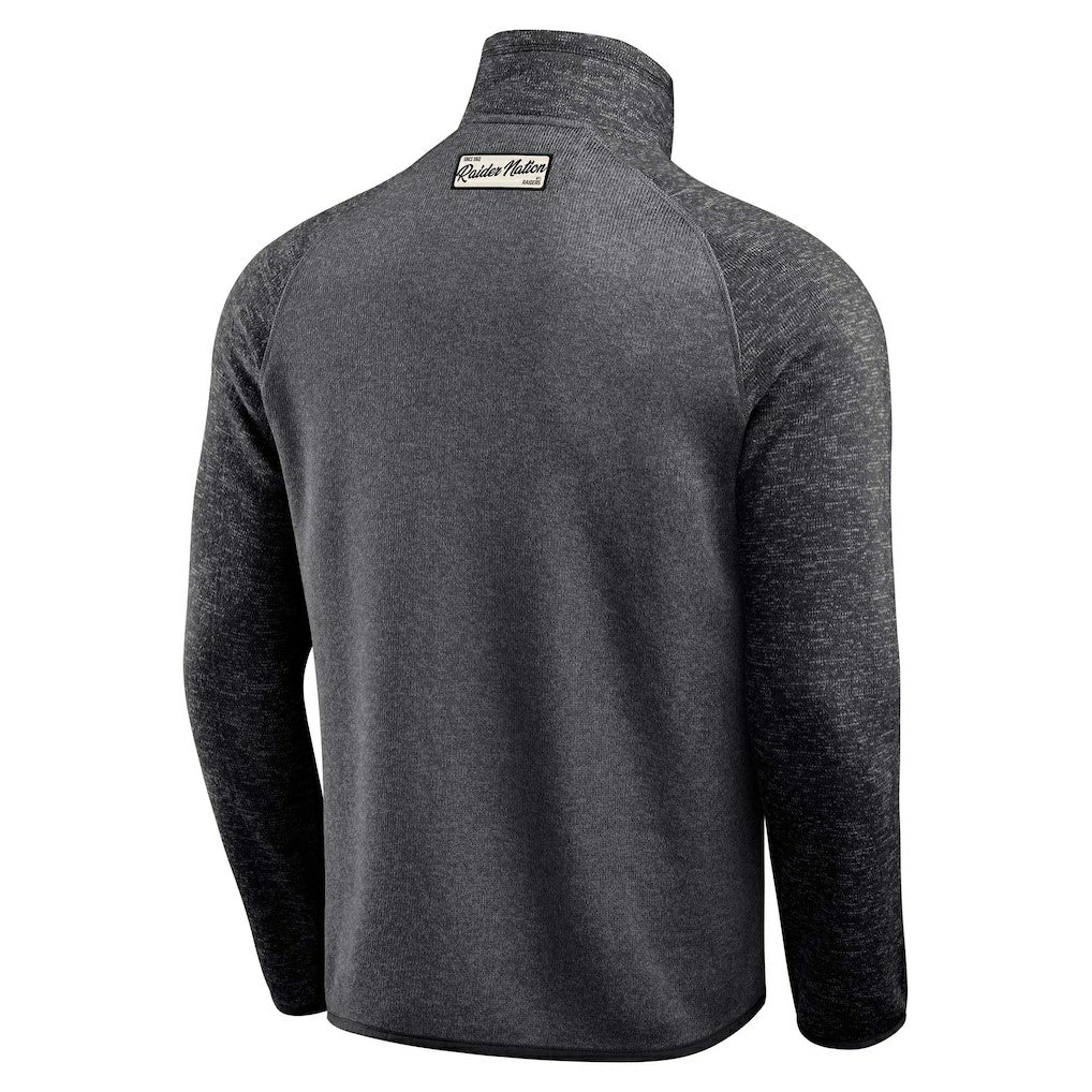Las Vegas Raiders Darius Rucker Collection Tonal Quarter-Zip Jacket Black | Fanatics