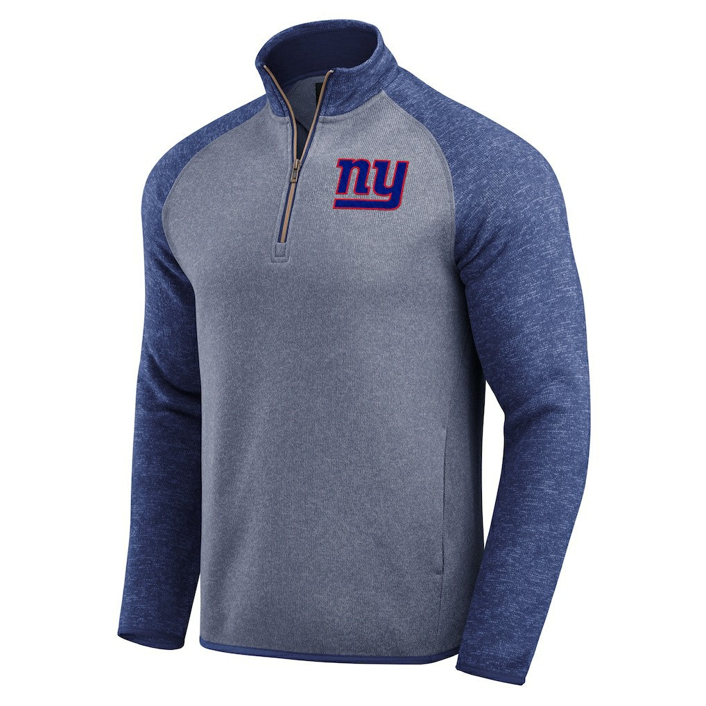 New York Giants Darius Rucker Collection Tonal Quarter-Zip Jacket Blue | Fanatics