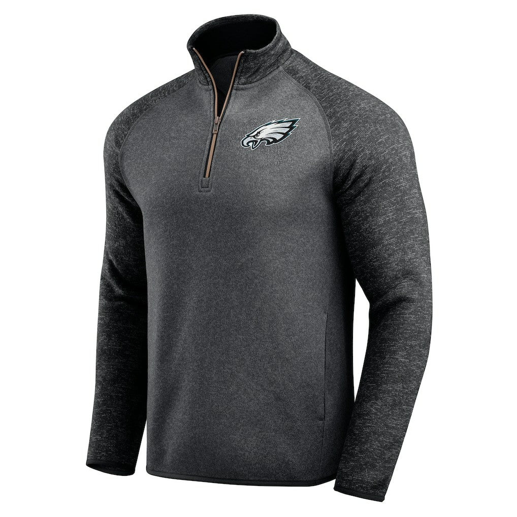 Philadelphia Eagles Darius Rucker Collection Tonal Quarter-Zip Jacket Black | Fanatics