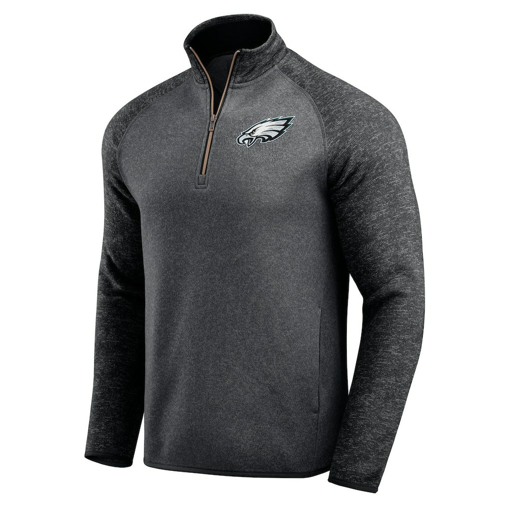Philadelphia Eagles Darius Rucker Collection Tonal Quarter-Zip Jacket Black | Fanatics
