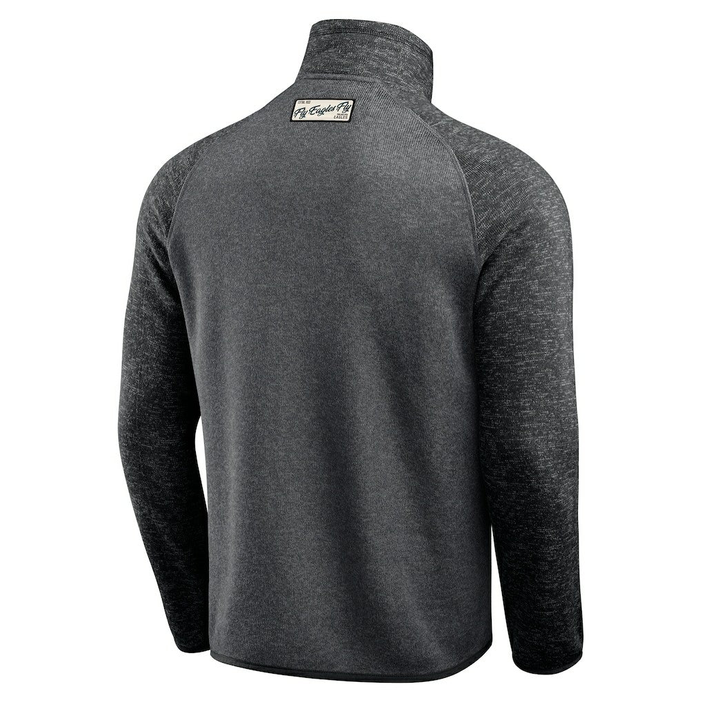 Philadelphia Eagles Darius Rucker Collection Tonal Quarter-Zip Jacket Black | Fanatics