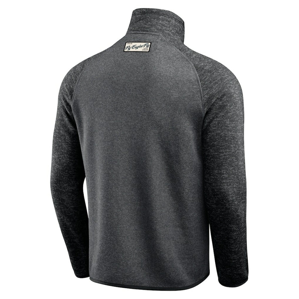 Philadelphia Eagles Darius Rucker Collection Tonal Quarter-Zip Jacket Black | Fanatics