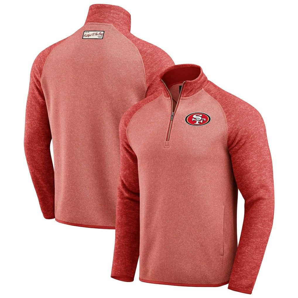 San Francisco 49ers Darius Rucker Collection Tonal Quarter-Zip Jacket Scarlet | Fanatics