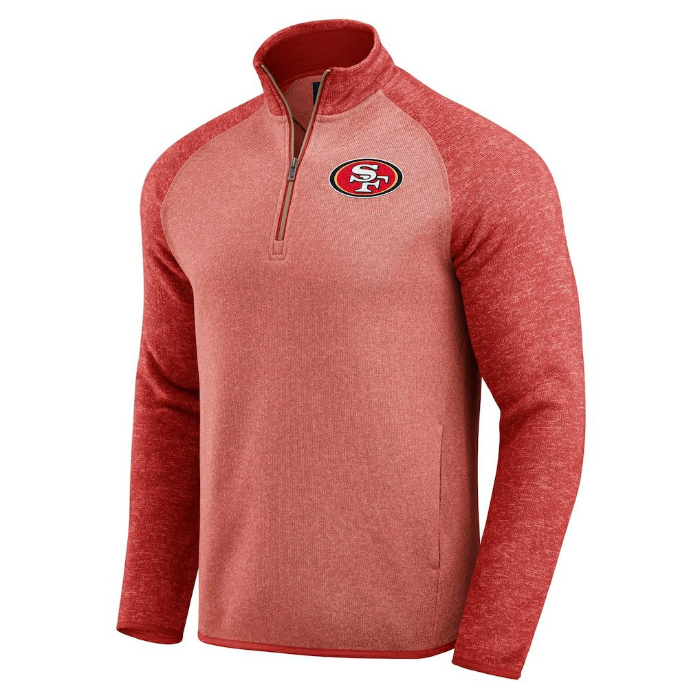San Francisco 49ers Darius Rucker Collection Tonal Quarter-Zip Jacket Scarlet | Fanatics