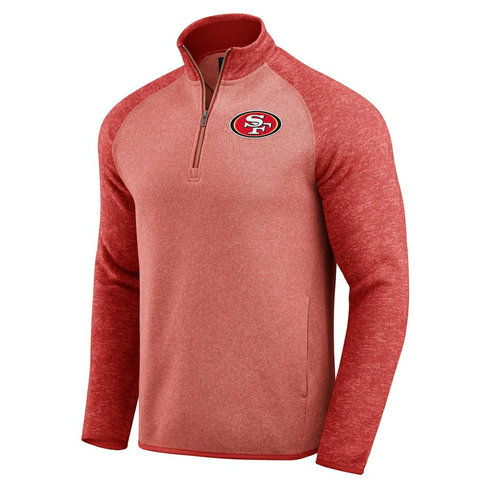 San Francisco 49ers Darius Rucker Collection Tonal Quarter-Zip Jacket Scarlet | Fanatics