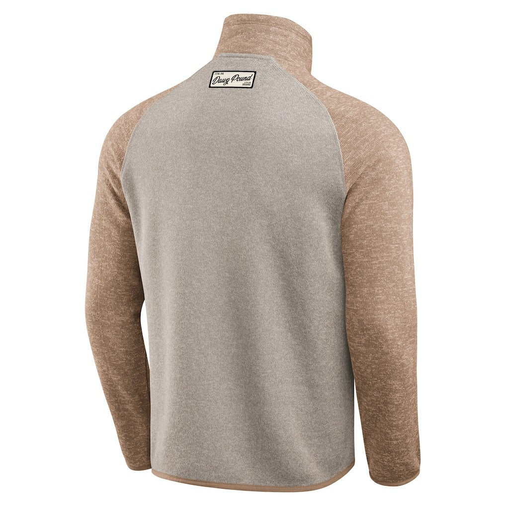 Cleveland Browns Darius Rucker Collection Tonal Quarter-Zip Jacket Tan | Fanatics