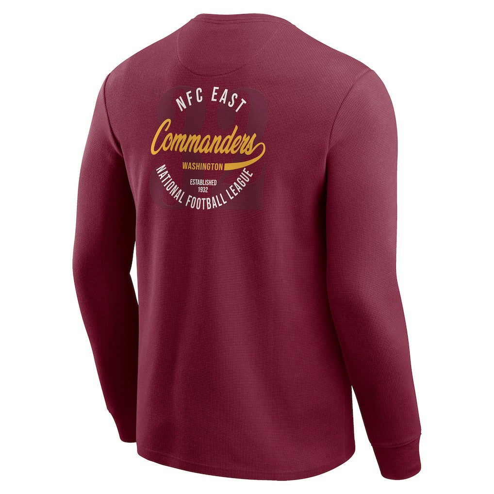 Washington Commanders Darius Rucker Collection Washed Waffle-Knit Long Sleeve T-Shirt Burgundy | Fanatics