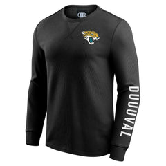 Jacksonville Jaguars Darius Rucker Collection Washed Waffle-Knit Long Sleeve T-Shirt Black | Fanatics