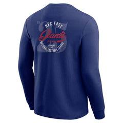 New York Giants Darius Rucker Collection Washed Waffle-Knit Long Sleeve T-Shirt Royal | Fanatics