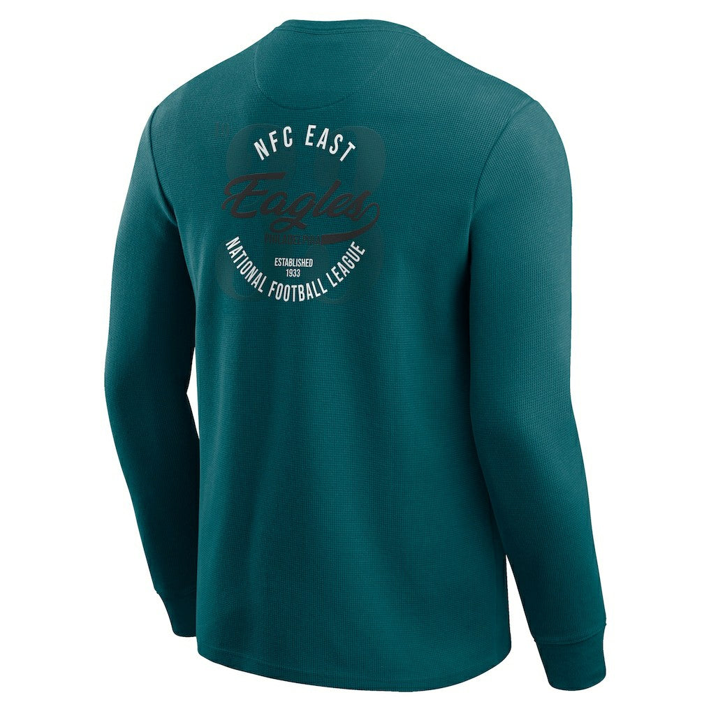 Philadelphia Eagles Darius Rucker Collection Washed Waffle-Knit Long Sleeve T-Shirt Kelly Green | Fanatics