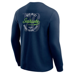Seattle Seahawks Darius Rucker Collection Washed Waffle-Knit Long Sleeve T-Shirt College Navy | Fanatics