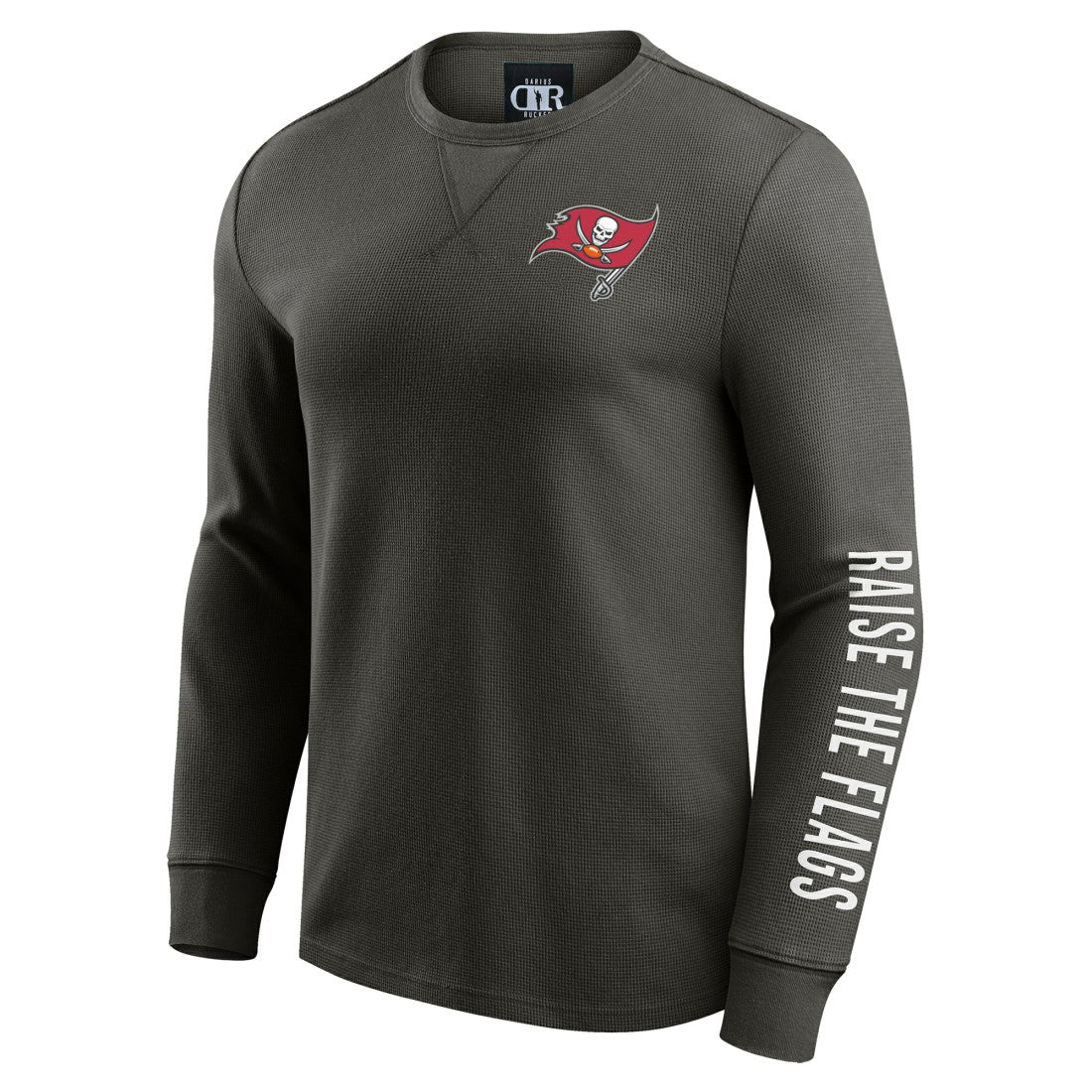 Tampa Bay Buccaneers Darius Rucker Collection Washed Waffle-Knit Long Sleeve T-Shirt Pewter | Fanatics