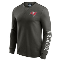 Tampa Bay Buccaneers Darius Rucker Collection Washed Waffle-Knit Long Sleeve T-Shirt Pewter | Fanatics