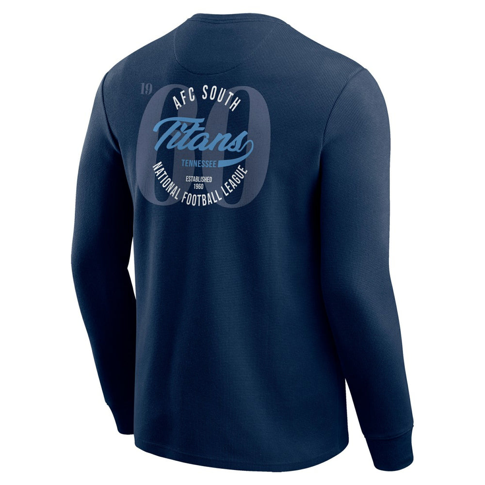 Tennessee Titans Darius Rucker Collection Washed Waffle-Knit Long Sleeve T-Shirt Navy | Fanatics