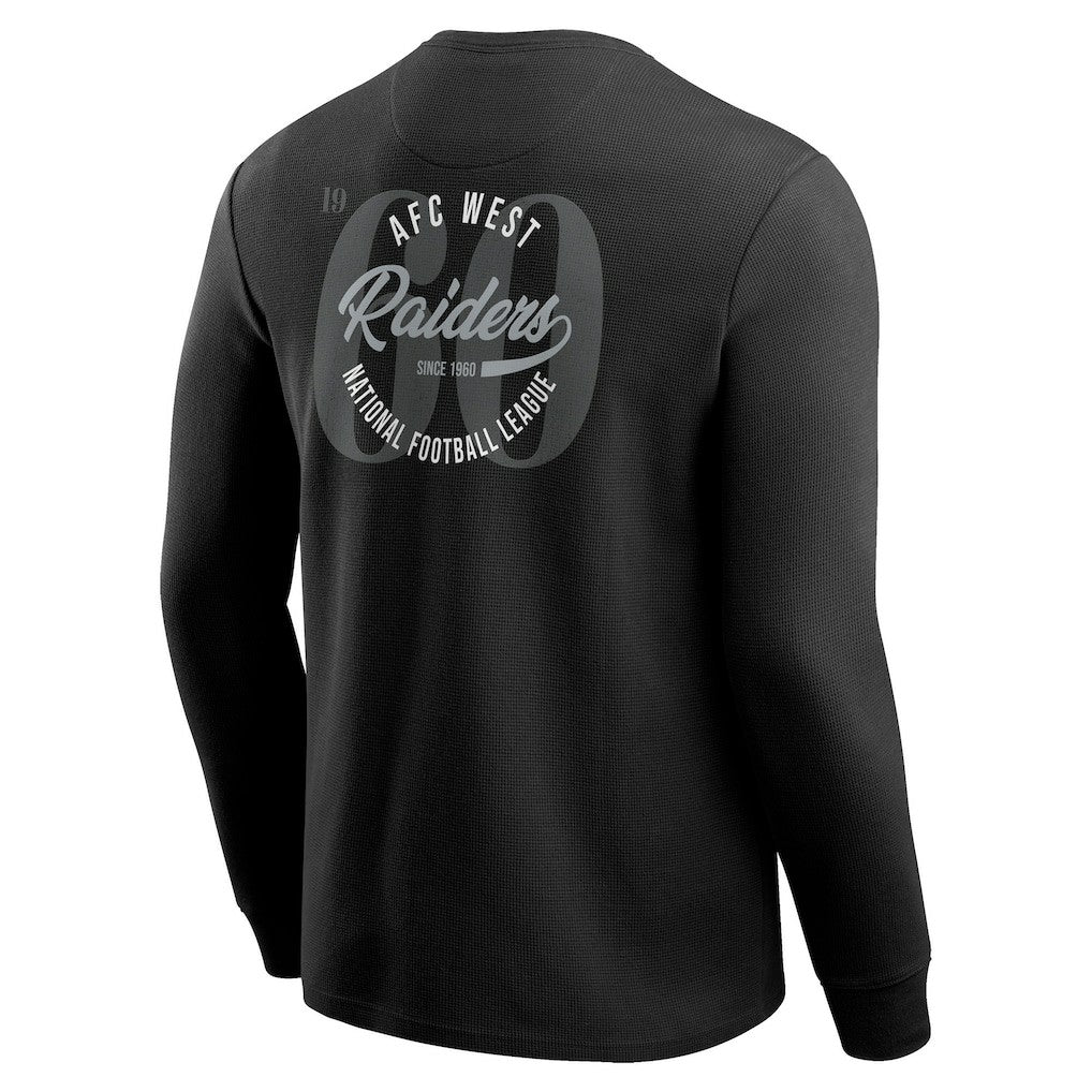 Las Vegas Raiders Darius Rucker Collection Washed Waffle-Knit Long Sleeve T-Shirt Black | Fanatics