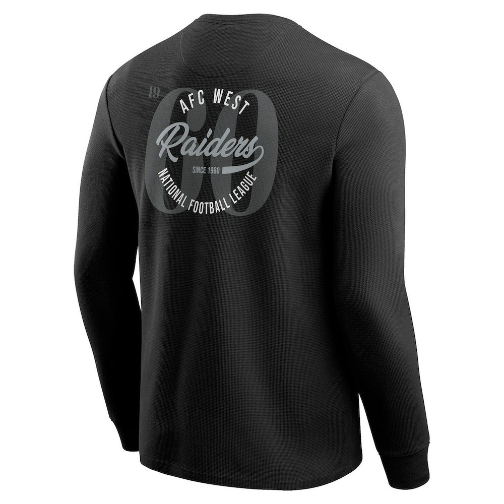 Las Vegas Raiders Darius Rucker Collection Washed Waffle-Knit Long Sleeve T-Shirt Black | Fanatics