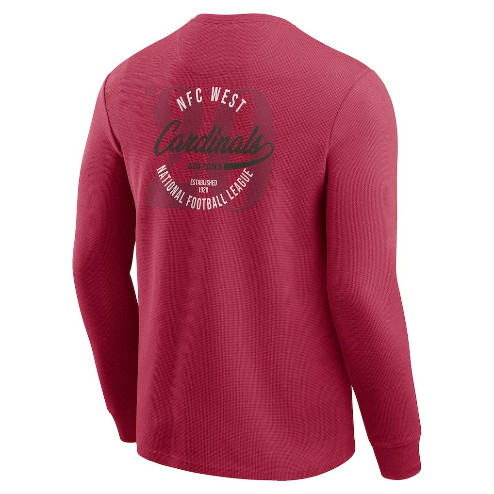 Arizona Cardinals Darius Rucker Collection Washed Waffle-Knit Long Sleeve T-Shirt Red | Fanatics