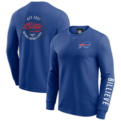 Buffalo Bills Darius Rucker Collection Washed Waffle-Knit Long Sleeve T-Shirt Royal | Fanatics