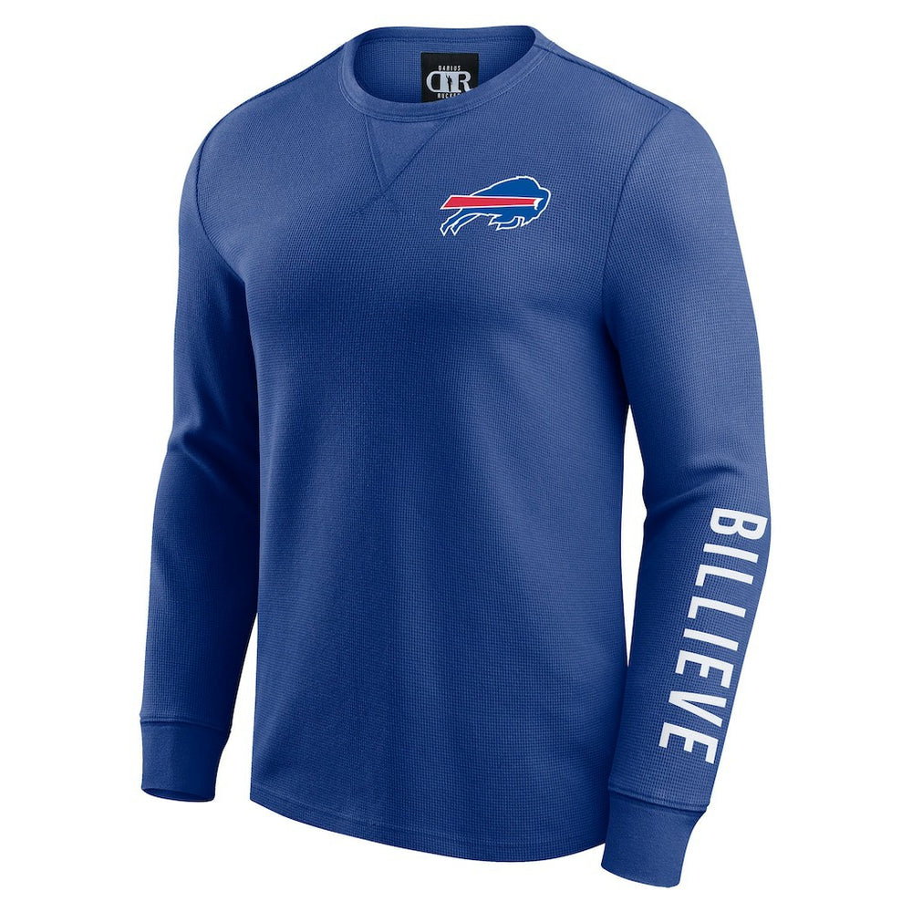 Buffalo Bills Darius Rucker Collection Washed Waffle-Knit Long Sleeve T-Shirt Royal | Fanatics