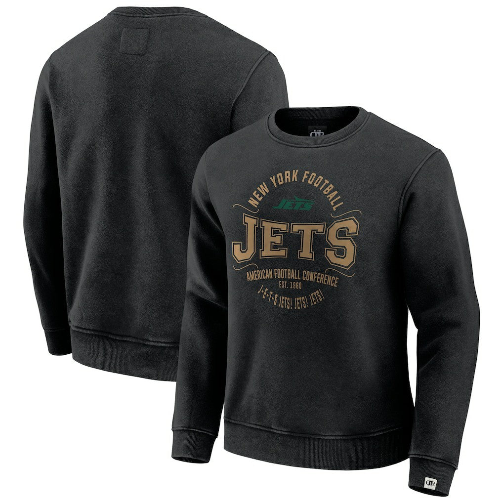 New York Jets Darius Rucker Collection Vintage Pullover Sweatshirt Black | Fanatics