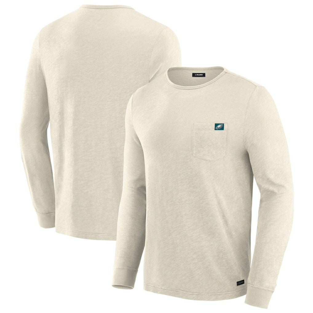 Philadelphia Eagles J. Palmer In-The-Pocket Long Sleeve T-Shirt Cream | NFL