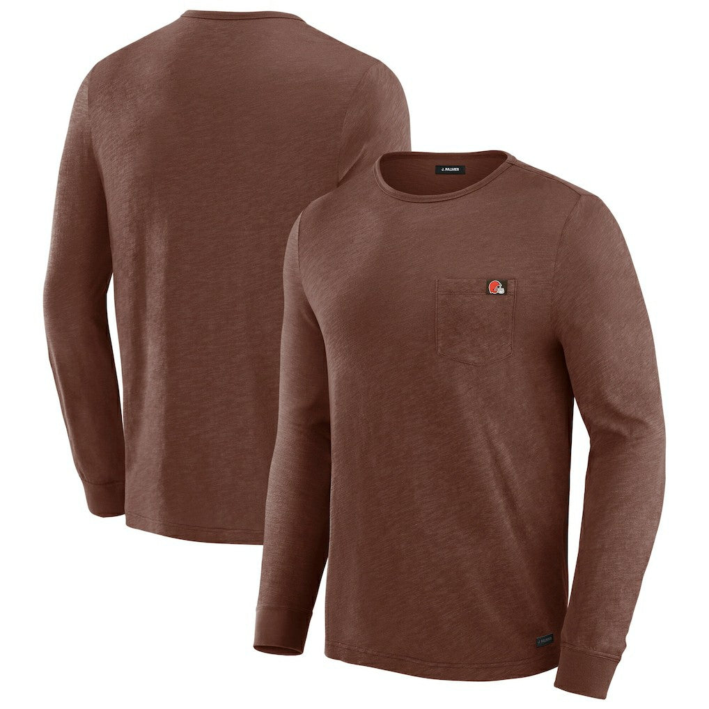 Cleveland Browns J. Palmer In-The-Pocket Long Sleeve T-Shirt Tan | NFL