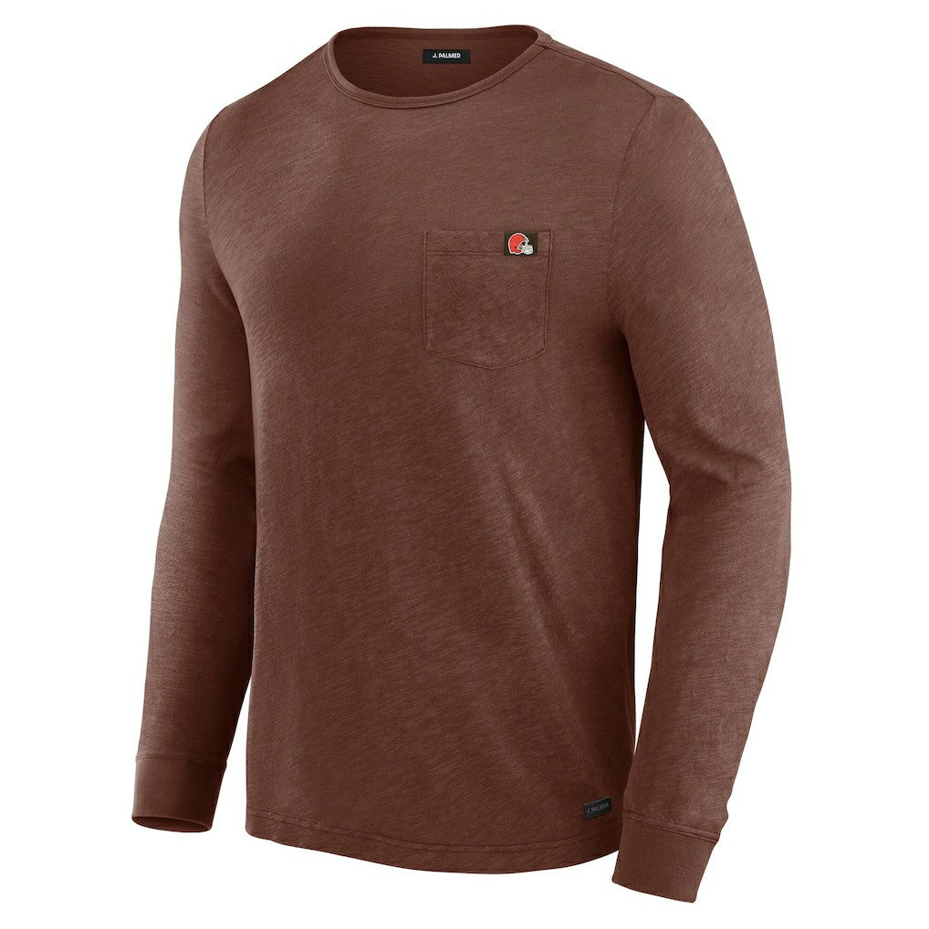 Cleveland Browns J. Palmer In-The-Pocket Long Sleeve T-Shirt Tan | NFL