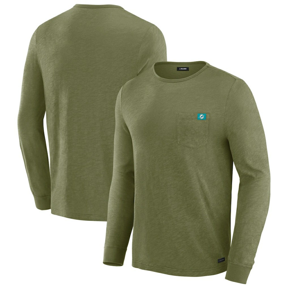 Miami Dolphins J. Palmer In-The-Pocket Long Sleeve T-Shirt Olive | NFL