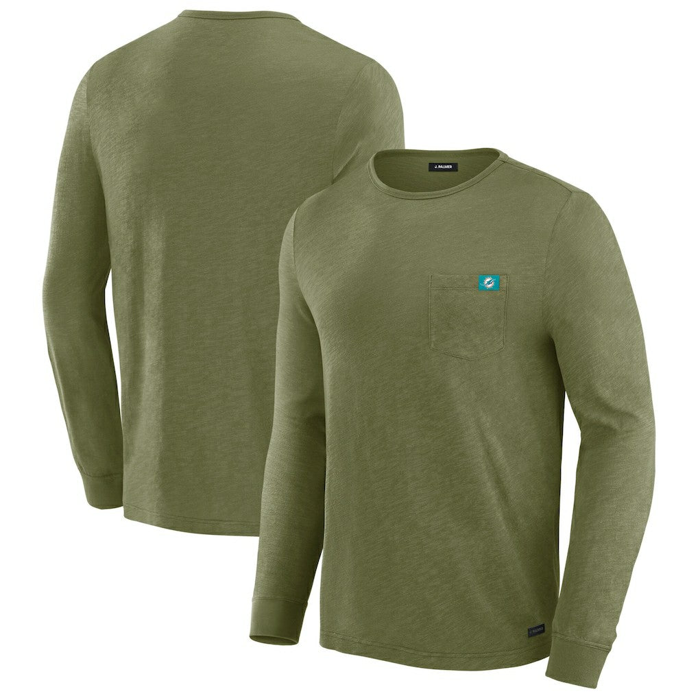 Miami Dolphins J. Palmer In-The-Pocket Long Sleeve T-Shirt Olive | NFL