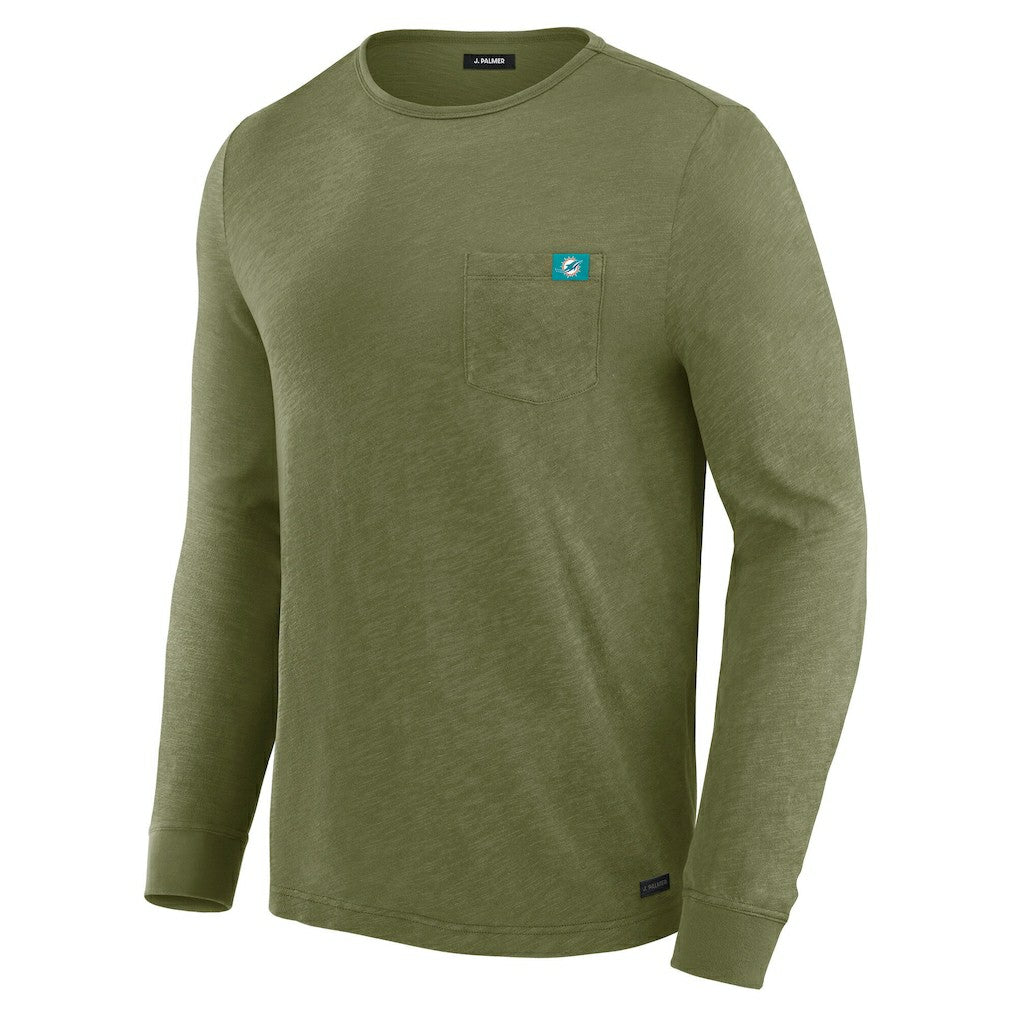 Miami Dolphins J. Palmer In-The-Pocket Long Sleeve T-Shirt Olive | NFL