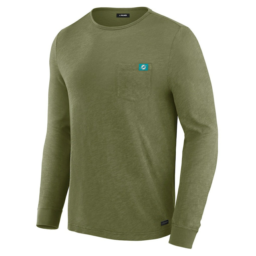 Miami Dolphins J. Palmer In-The-Pocket Long Sleeve T-Shirt Olive | NFL